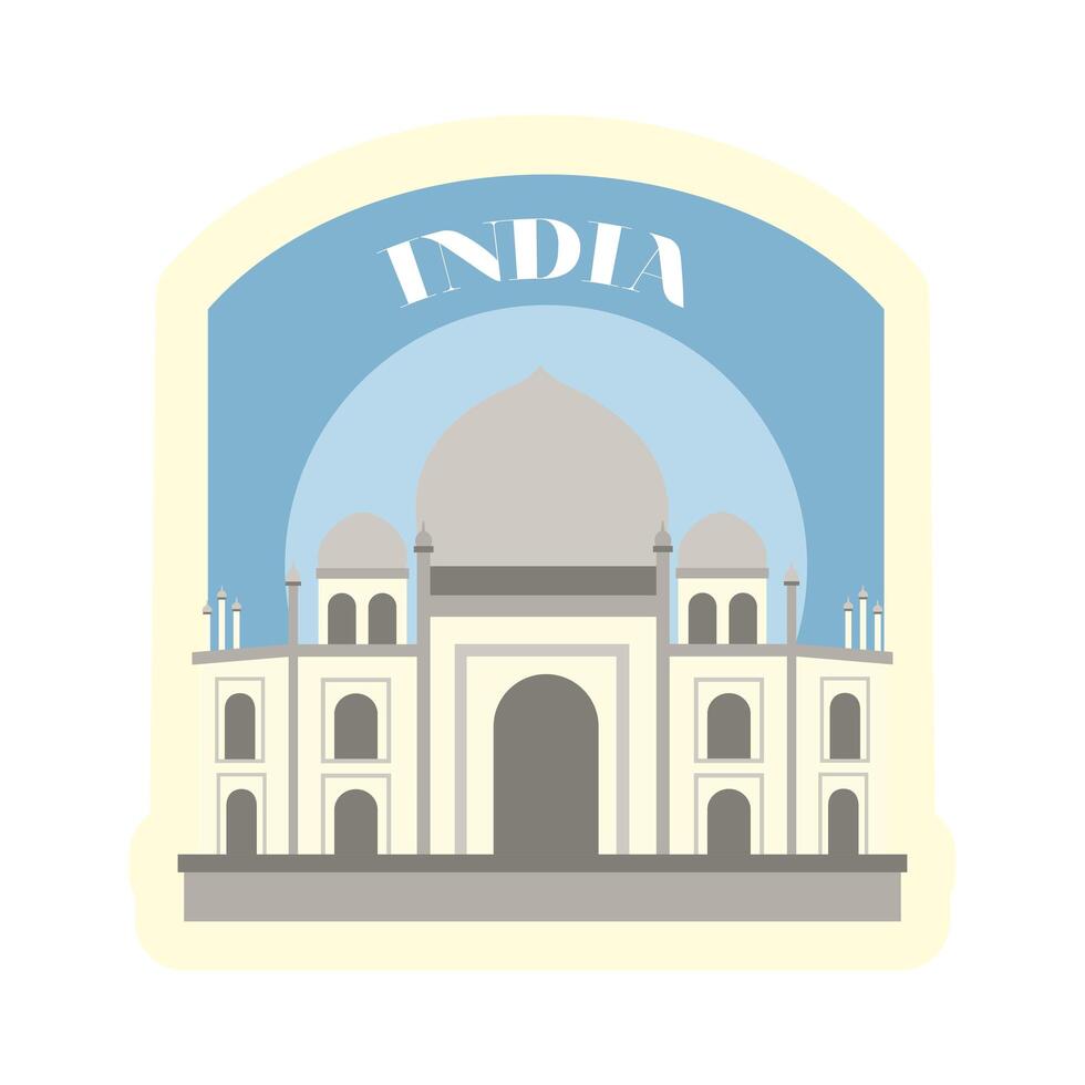 taj mahal mosque vector