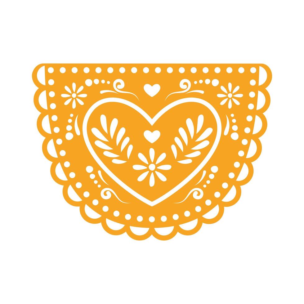 orange mexican garland vector