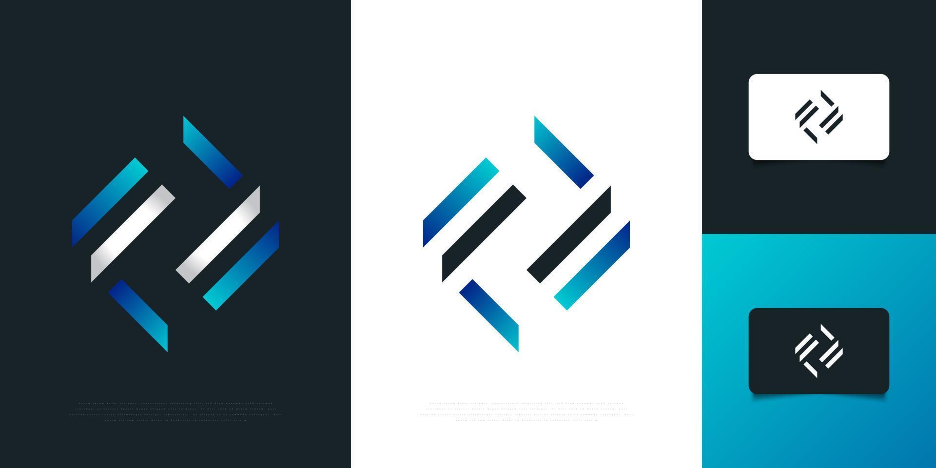 Modern and Abstract Initial Letter F and F Logo Design with Recycling Concept. FF Logo Design Template vector