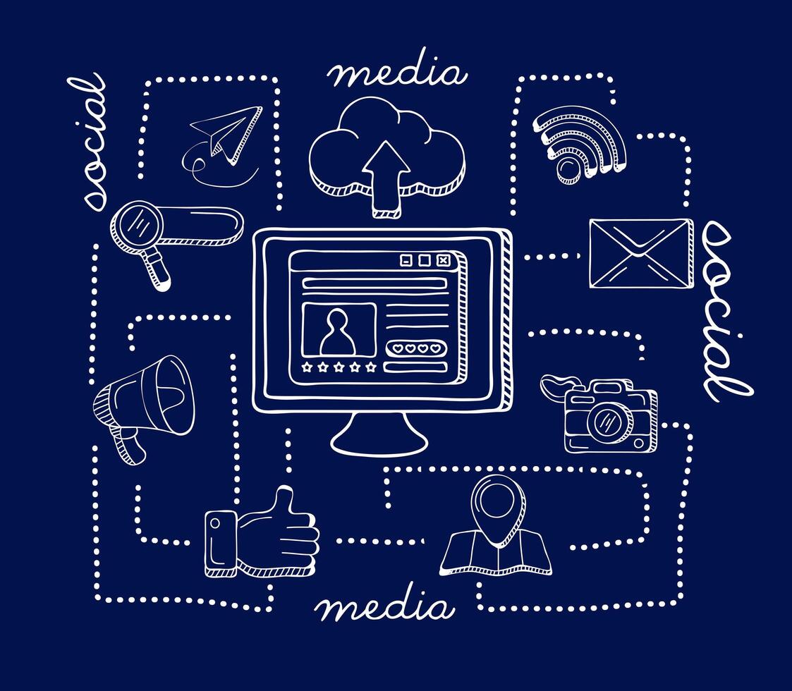 social media icons vector