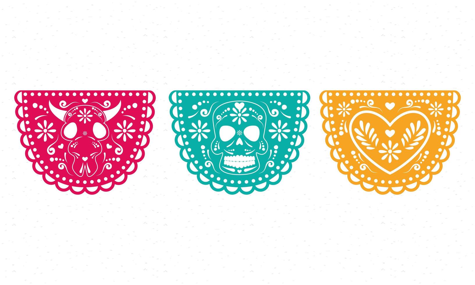 mexican celebration garlands vector