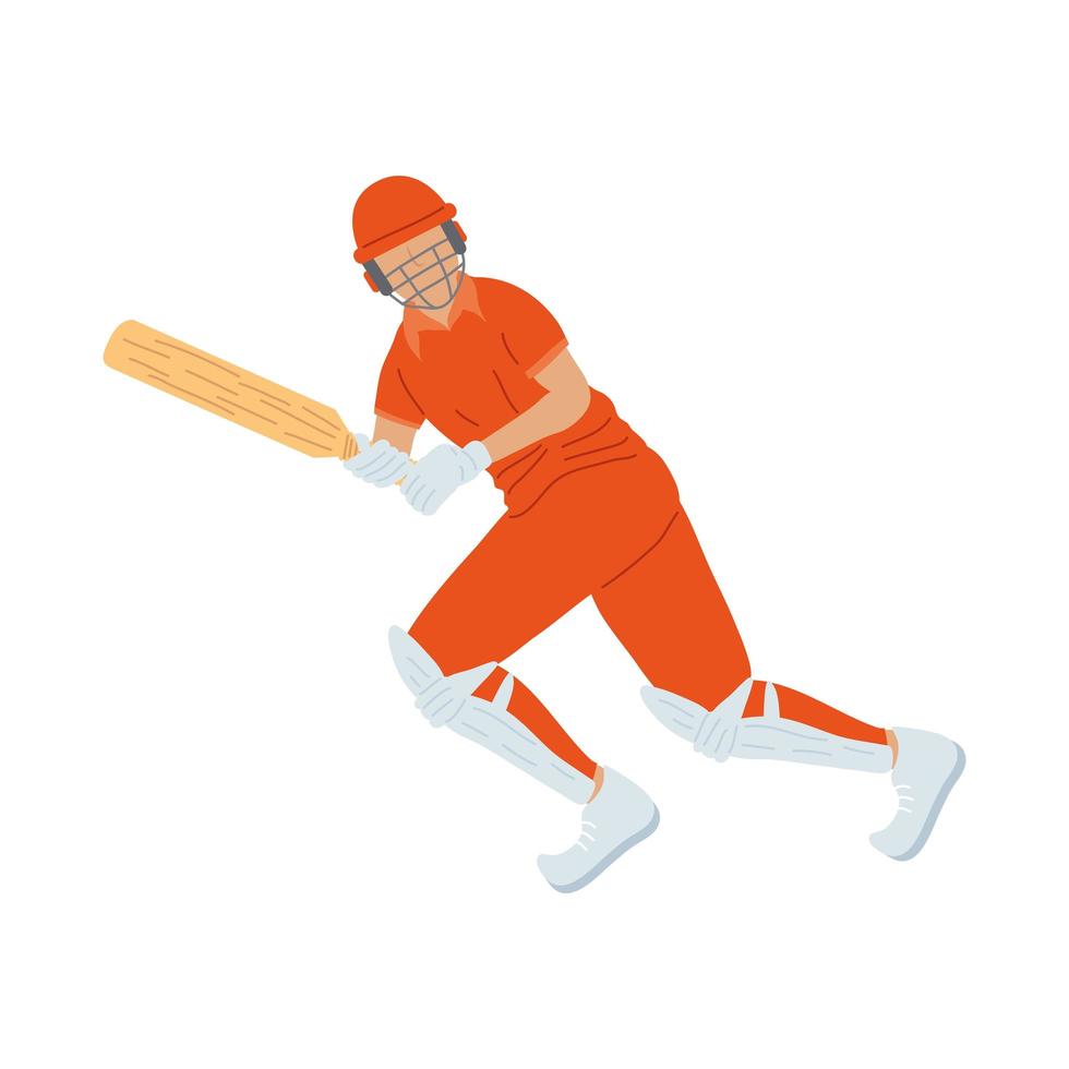 cricket player character vector