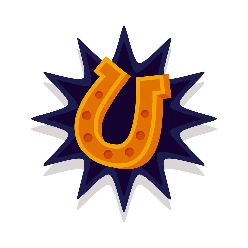 horseshoe casino figure slots icon vector