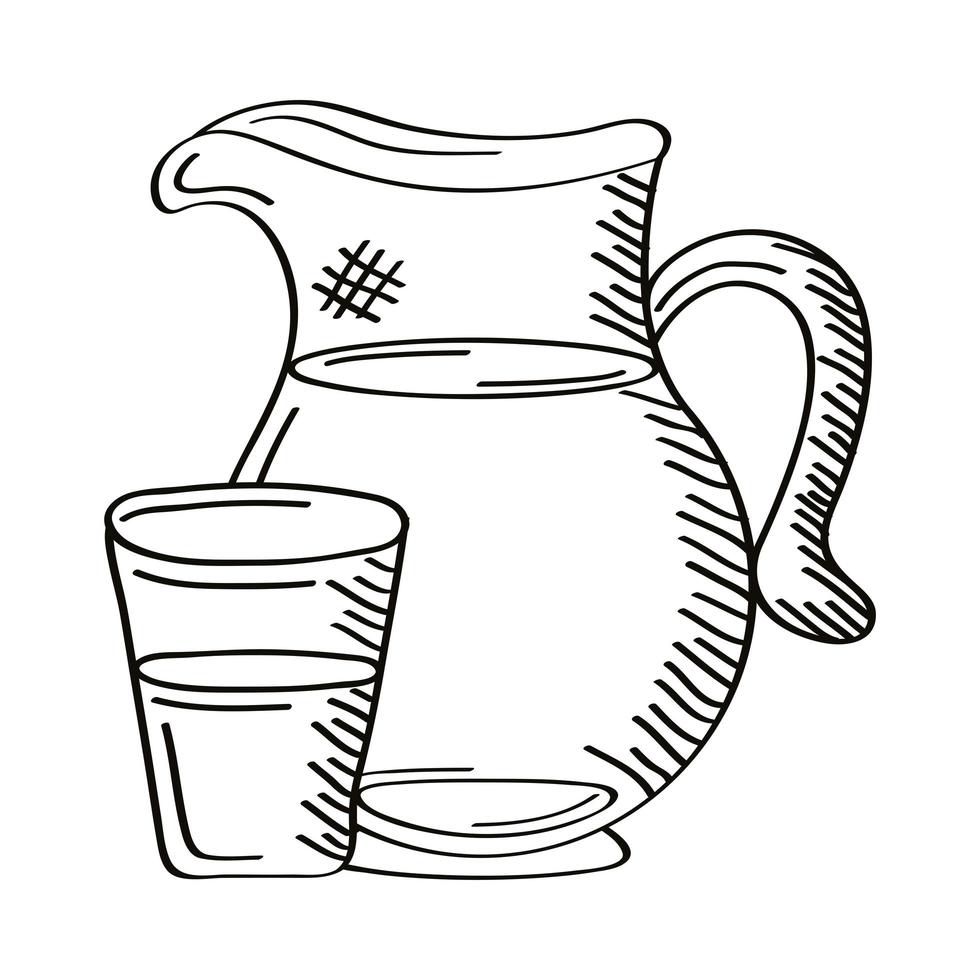 jar and glass vector