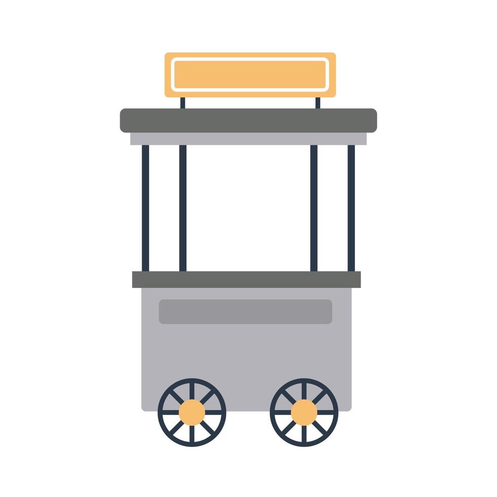 fast food kiosk vector