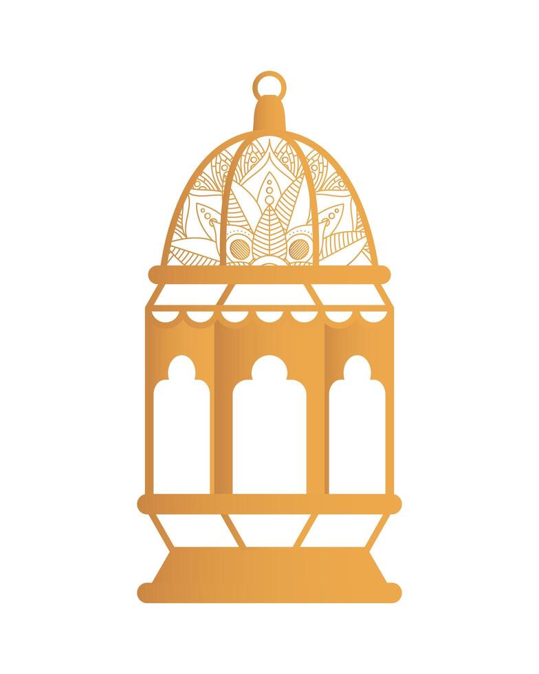 ramadan kareen celebration lantern golden vector