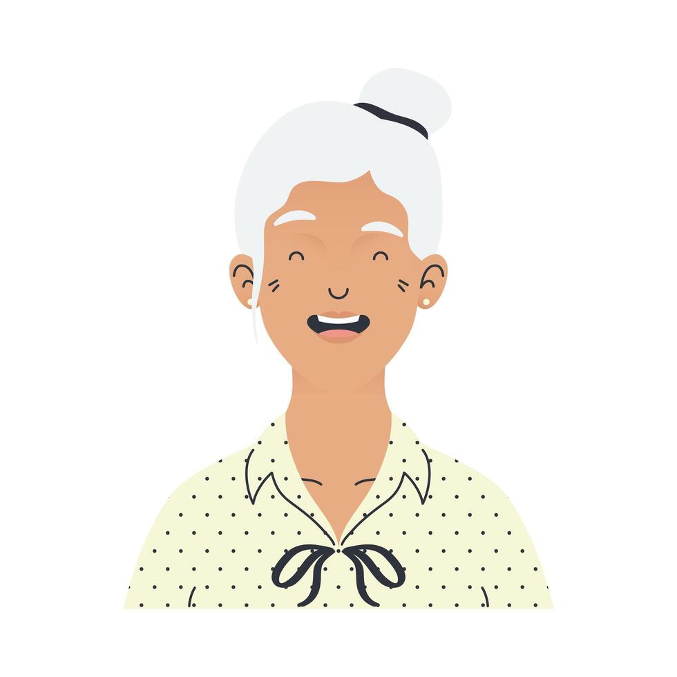 personaje de anciana vector