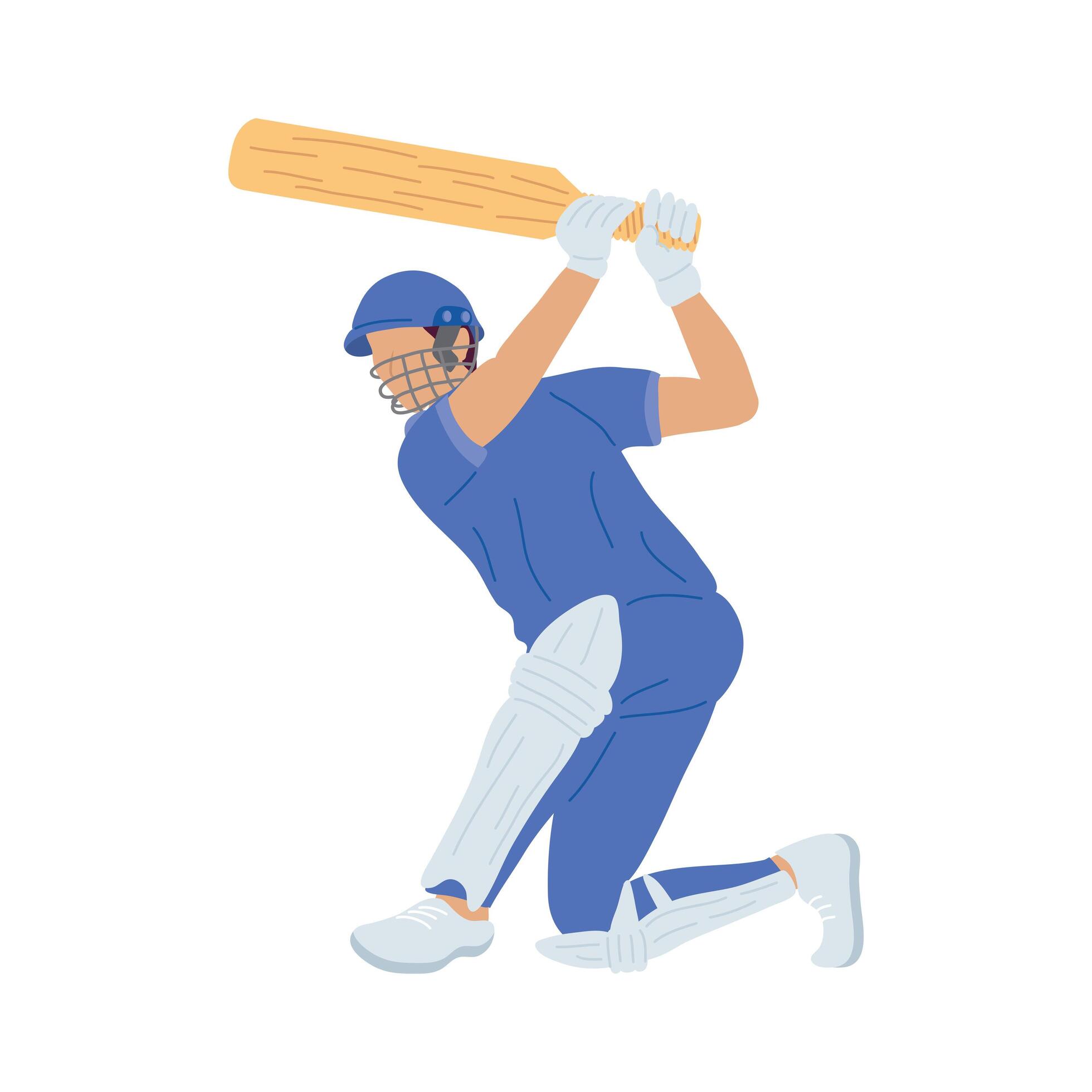 cricket player batting 3689518 Vector Art at Vecteezy