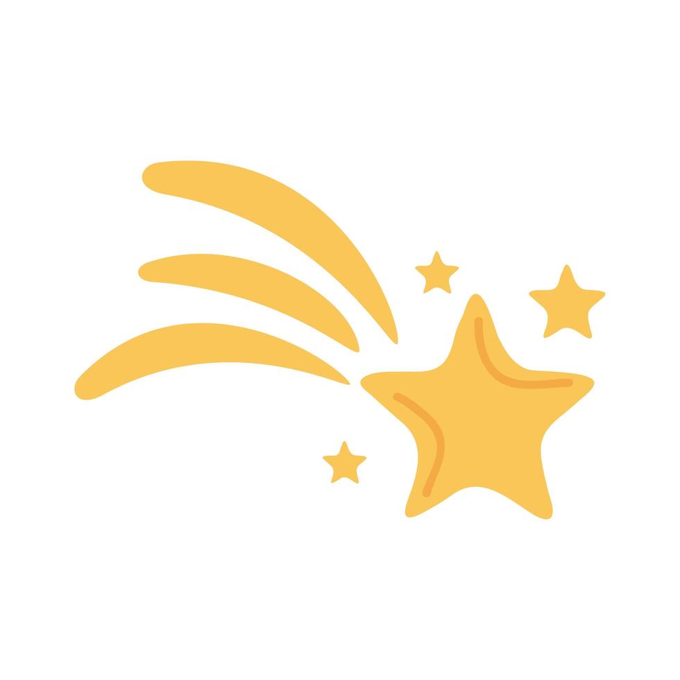 cute shooting star vector