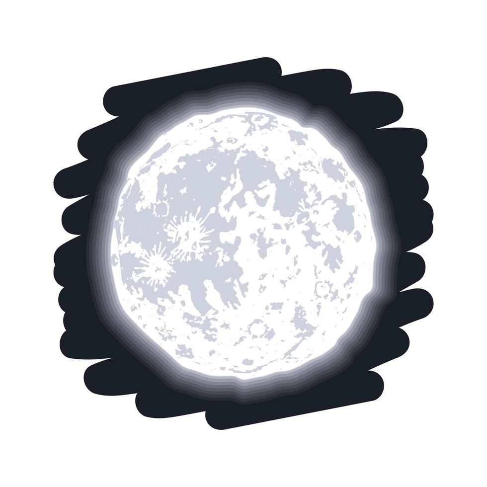 fase de luna llena vector