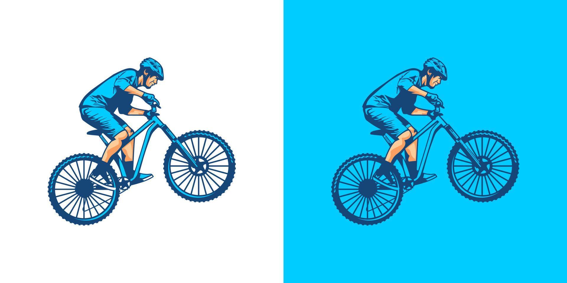 logotipo de bicicleta de montaña vector