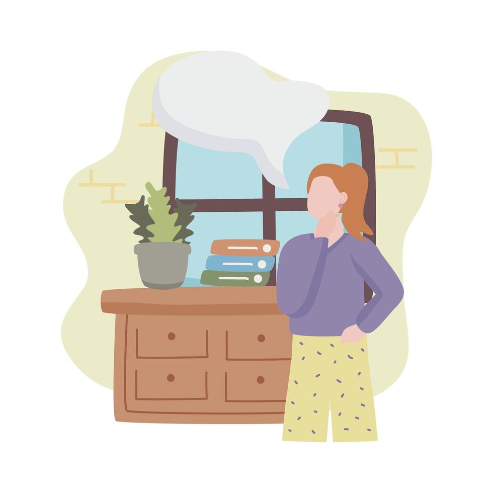 man dreaming standing with drawer character vector
