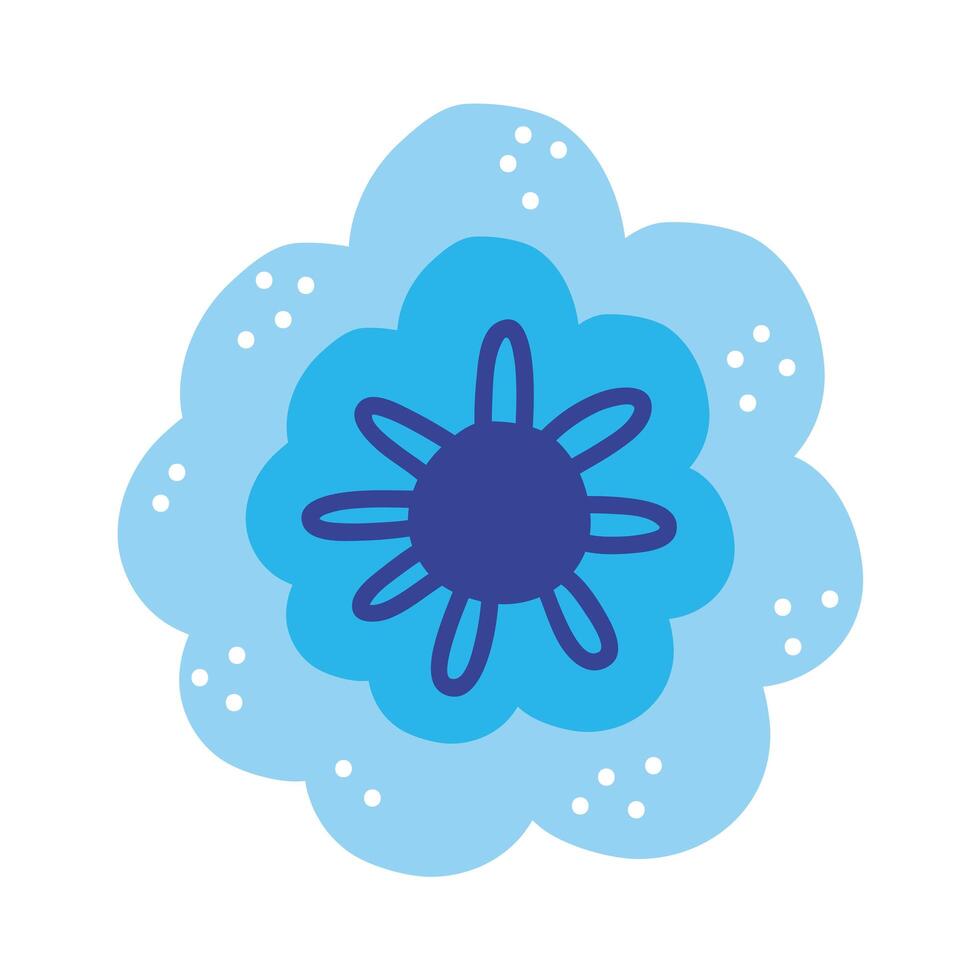 blue spring flower vector
