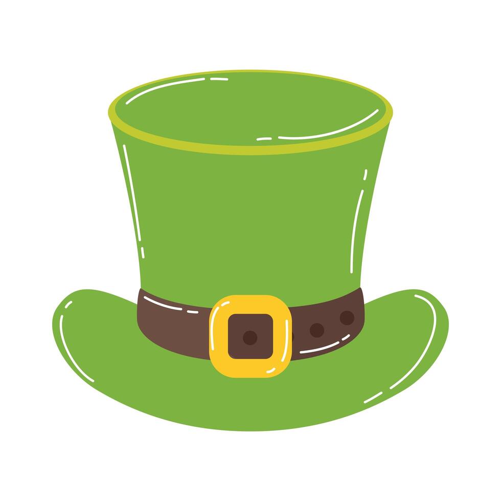 leprechaun tophat st patricks day isolated icon vector