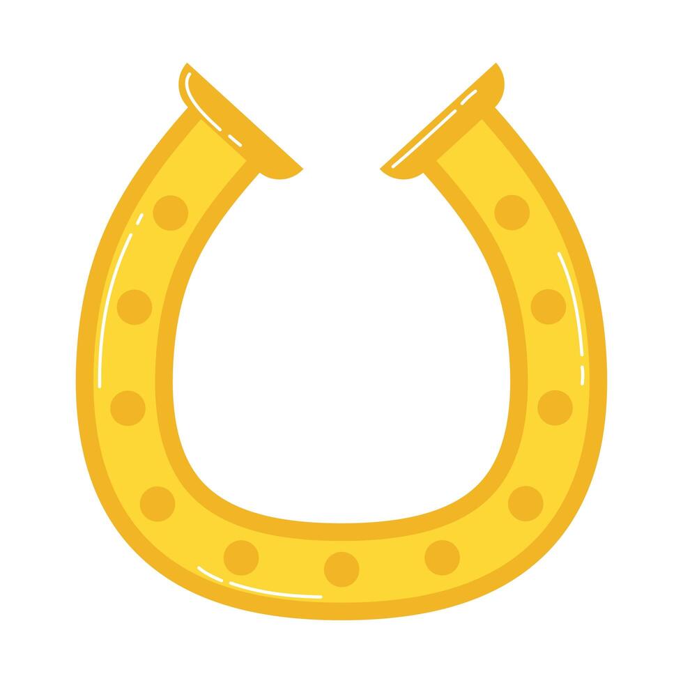 golden horseshoe luck saint patrick vector