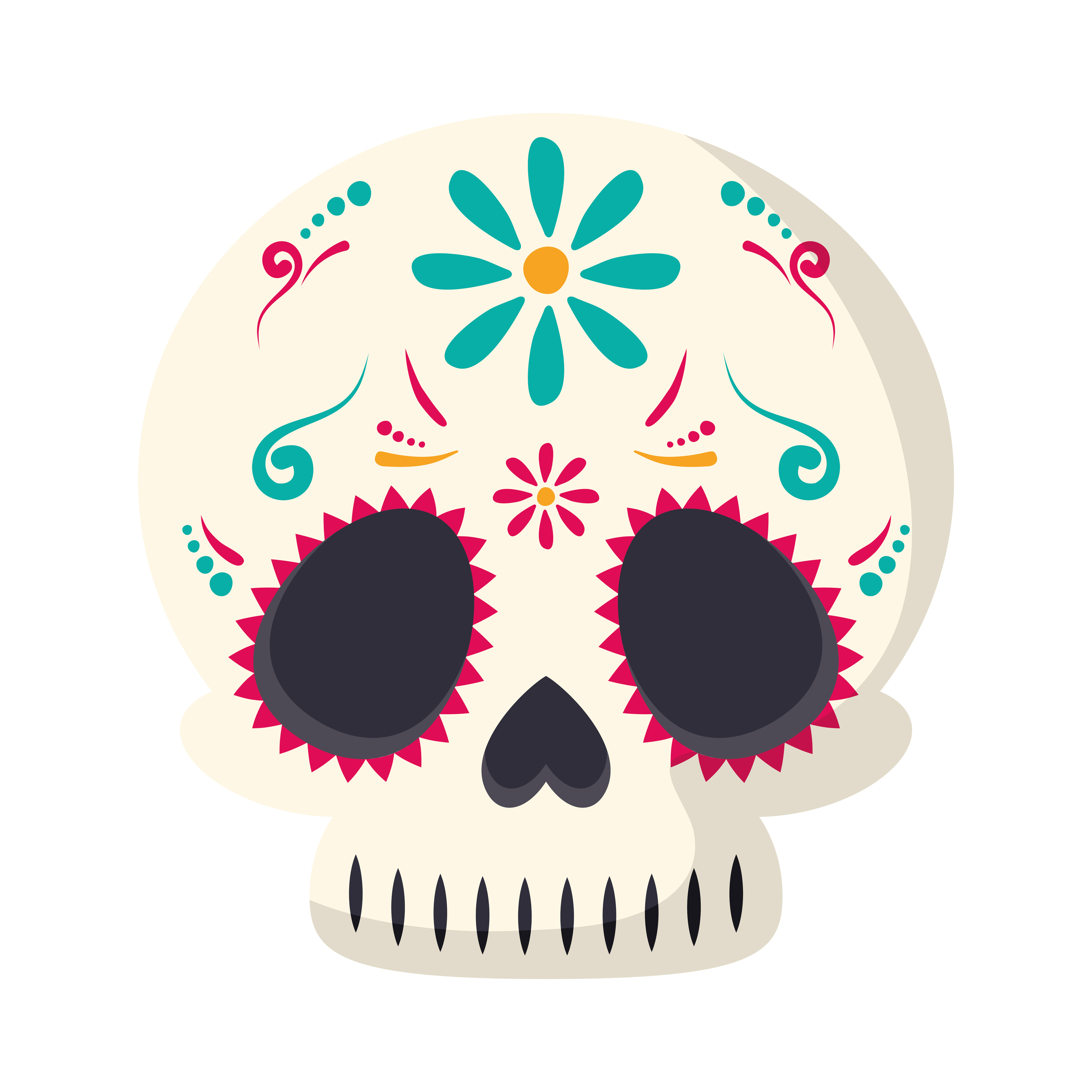 cabeza de calavera mexicana 3689858 Vector en Vecteezy