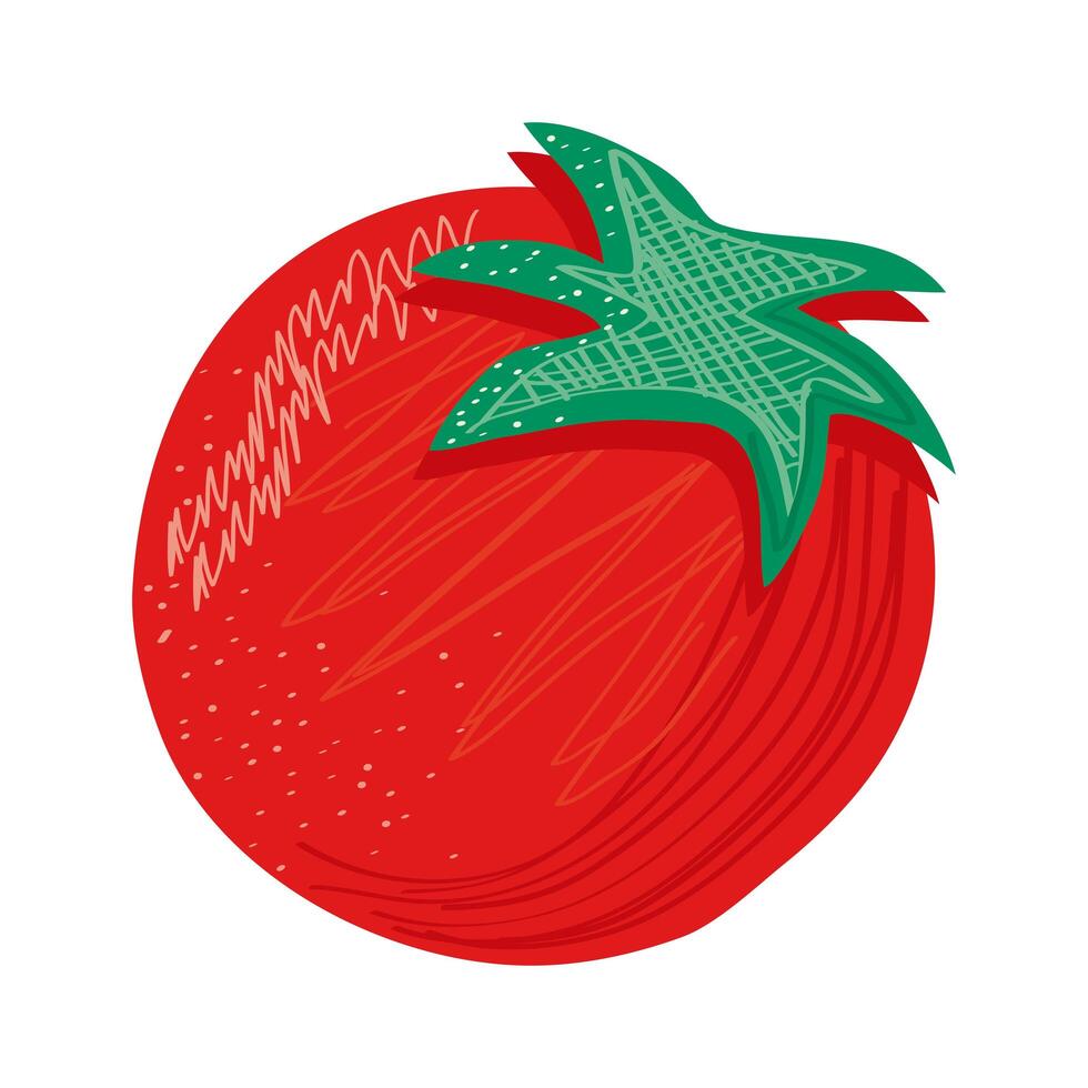 tomate, verduras, comida sana, icono vector