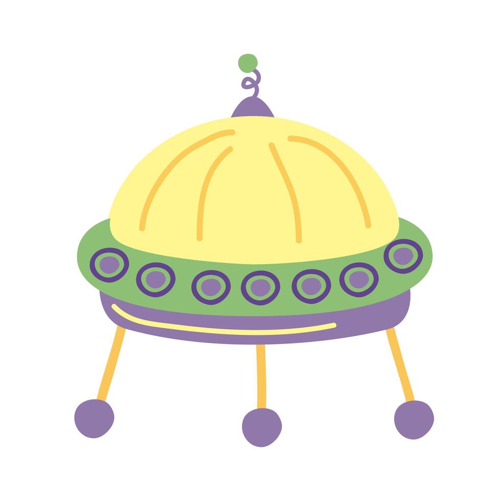 cute space ufo vector