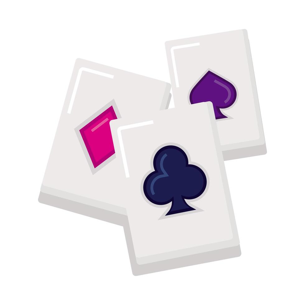 poker aces cards casino game icon vector