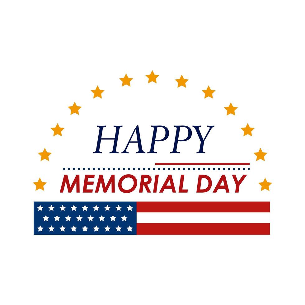 memorial day celebration vector