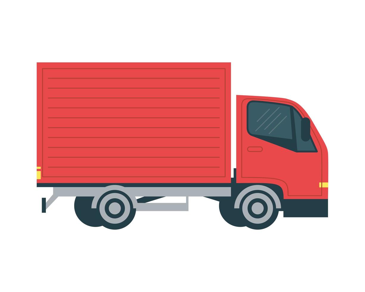 truck delivery service vehicle icon vector