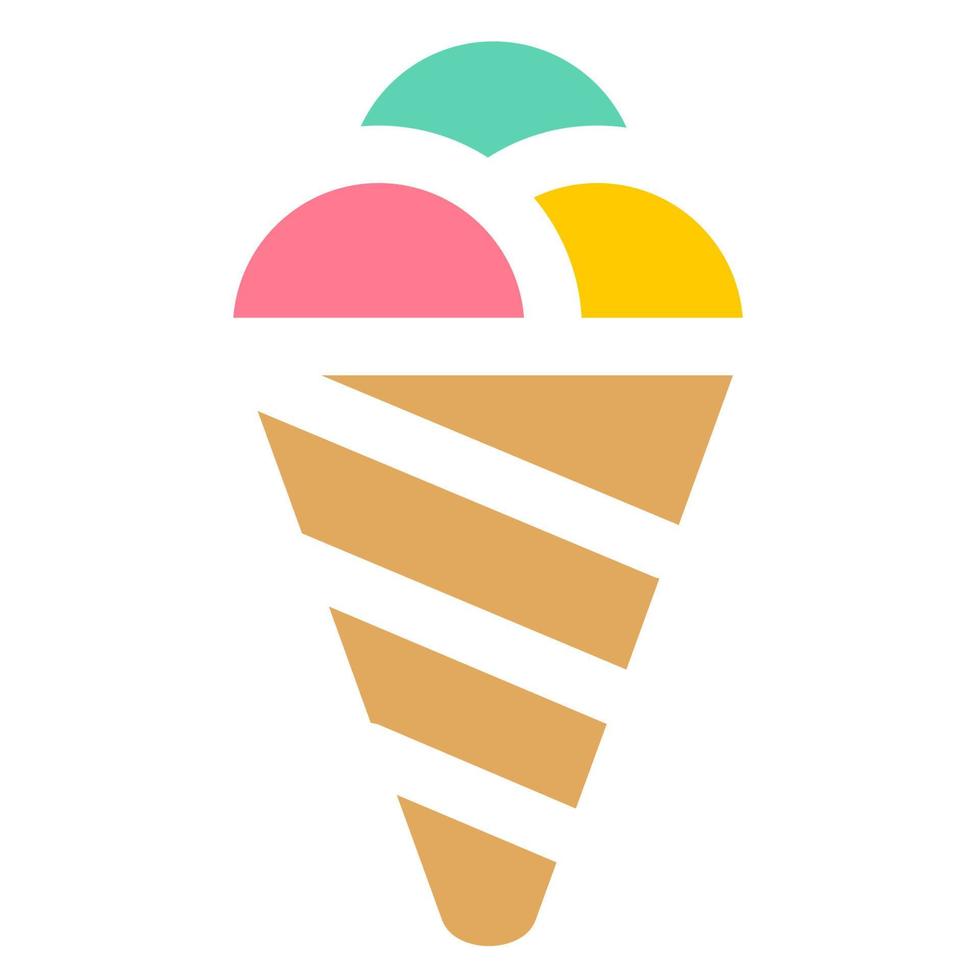 colorido icono de helado vector