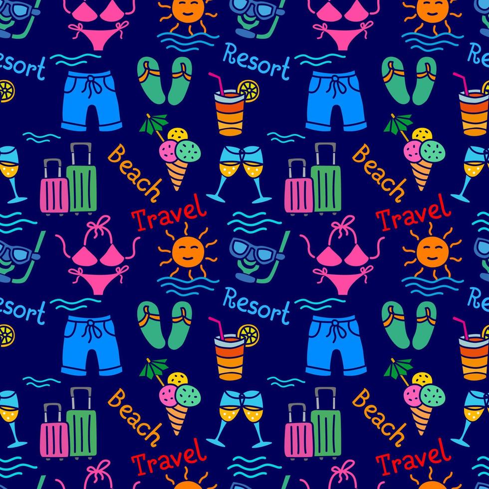 resort colorful seamless pattern vector