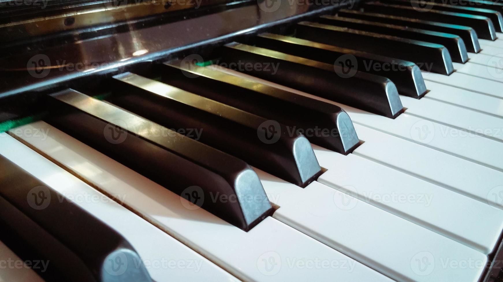 Close up of piano keys photo