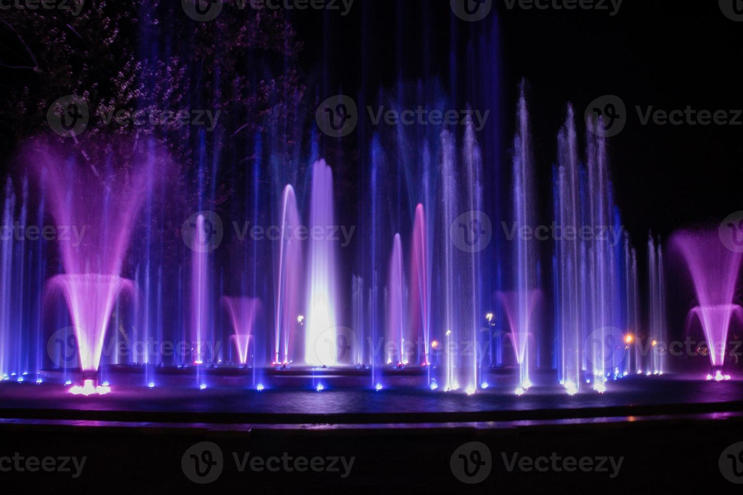 Colorful musical fountain photo