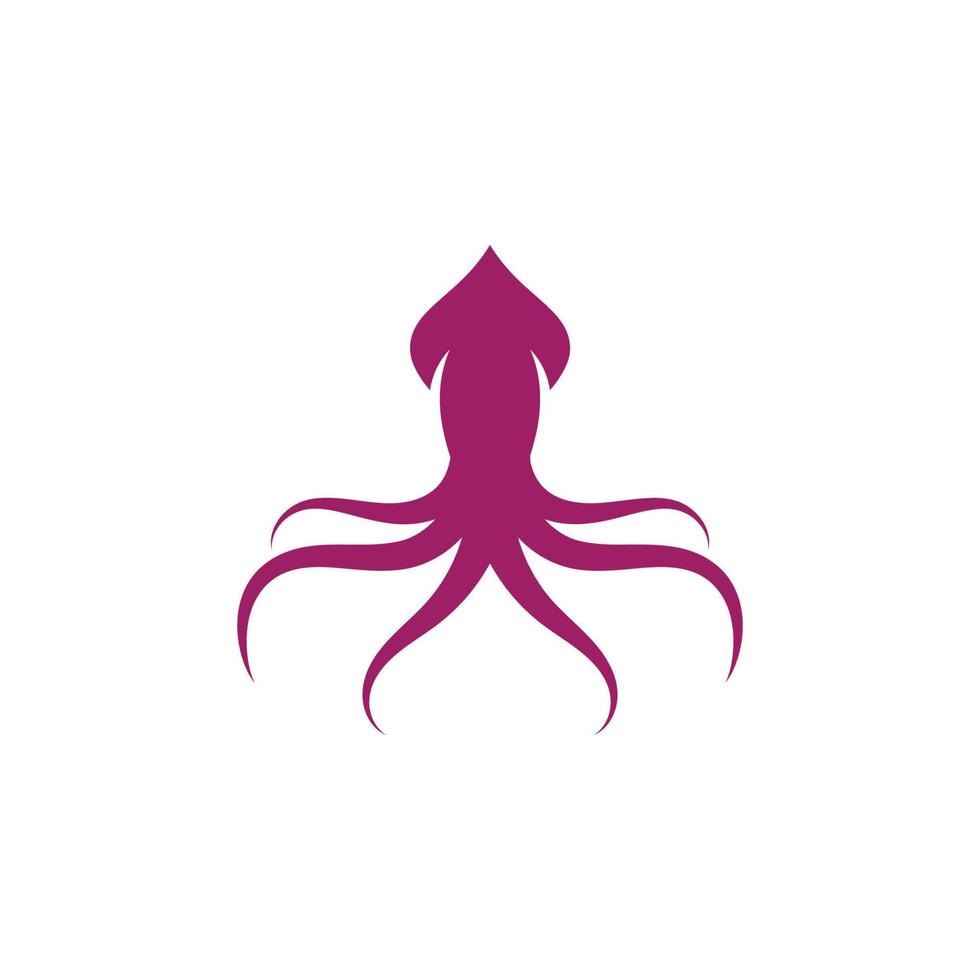 Squid logo icon,  vintage vector illustration design