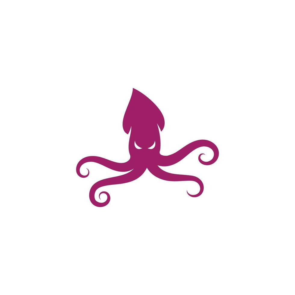 Squid logo icon,  vintage vector illustration design