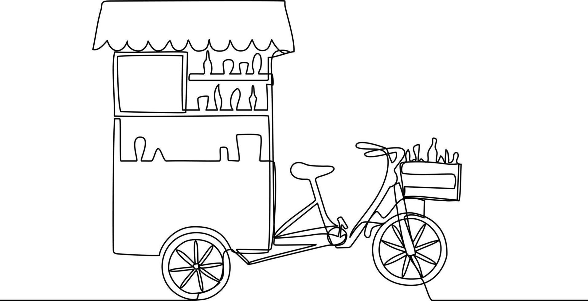 Mobile coffee stall or food truck vector