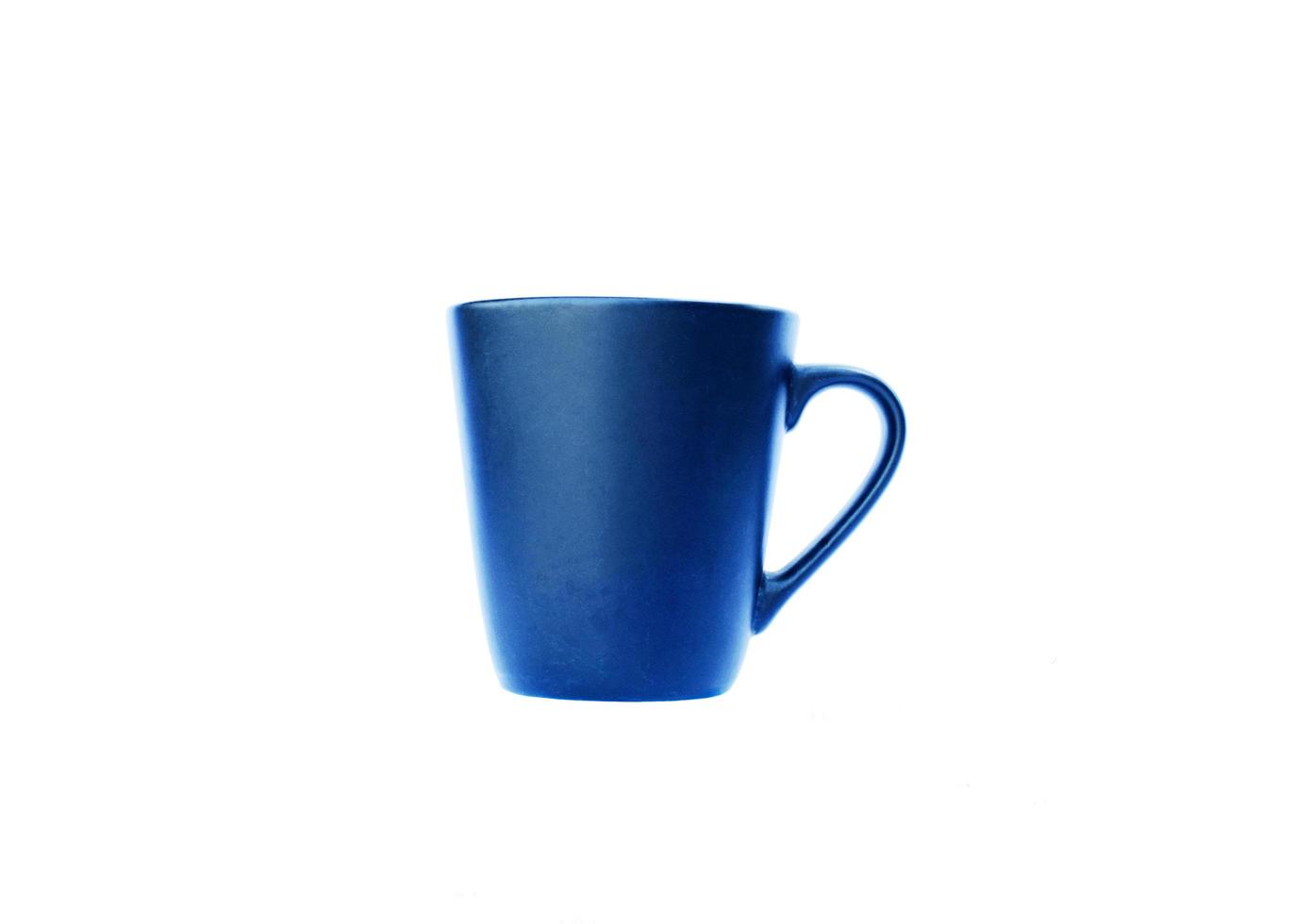 Blue cups Isolated on white backgrounds include clipping path photo