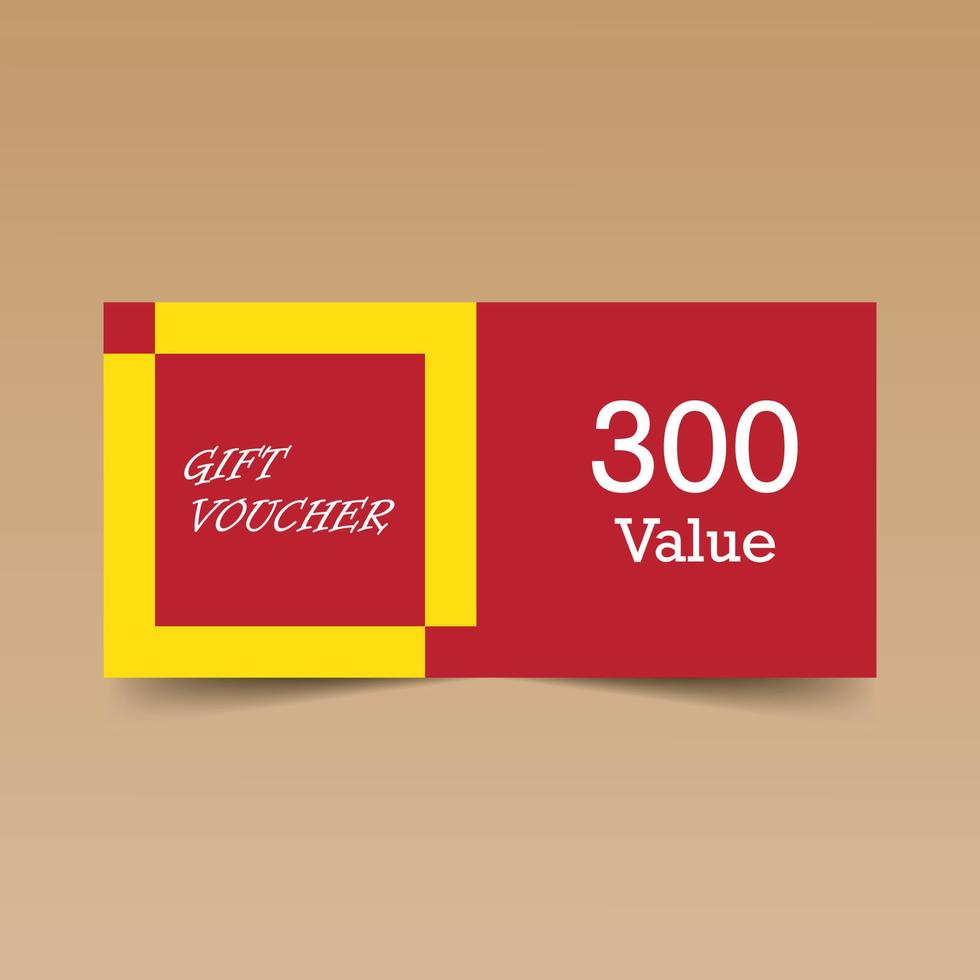 Red  Gift Voucher Design Template vector