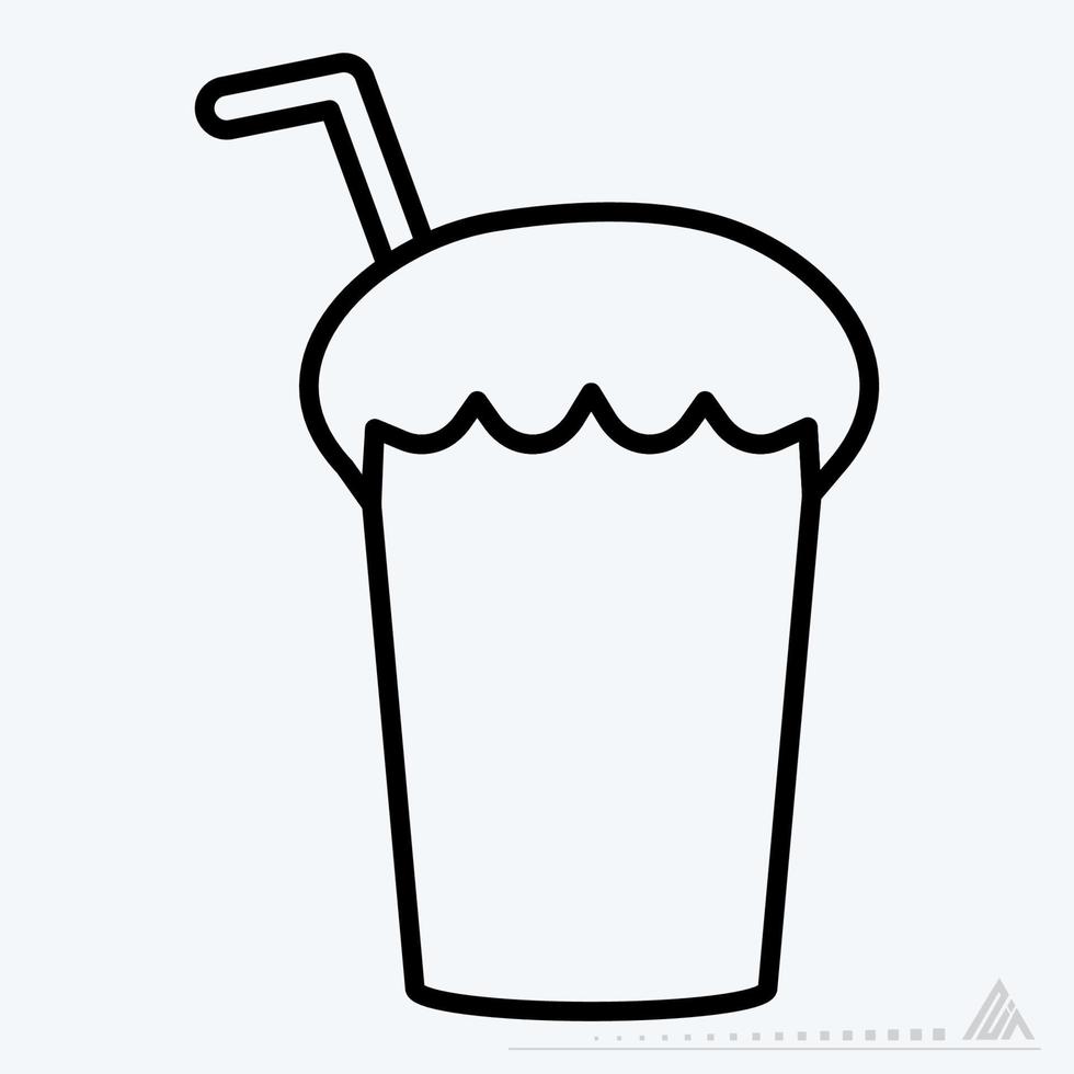 Icon Vector of Chocolate Shake - Line Style