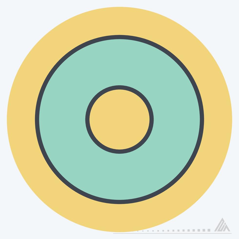 Icon Vector of Doughnut - Color Mate Style