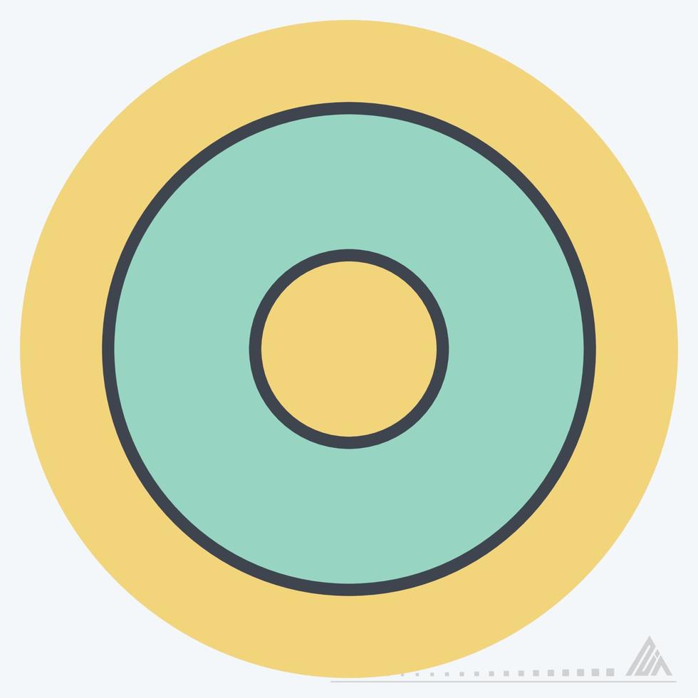 Icon Vector of Doughnut - Color Mate Style