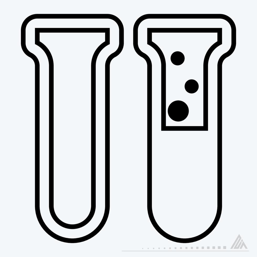 Icon Vector of Vials 3 - Line Style
