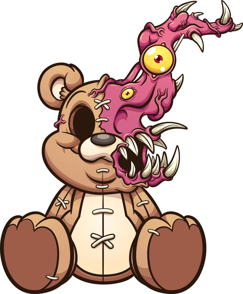 Monster Teddy bear vector