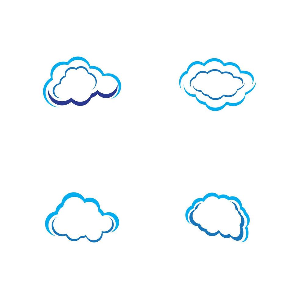 Cloud template vector