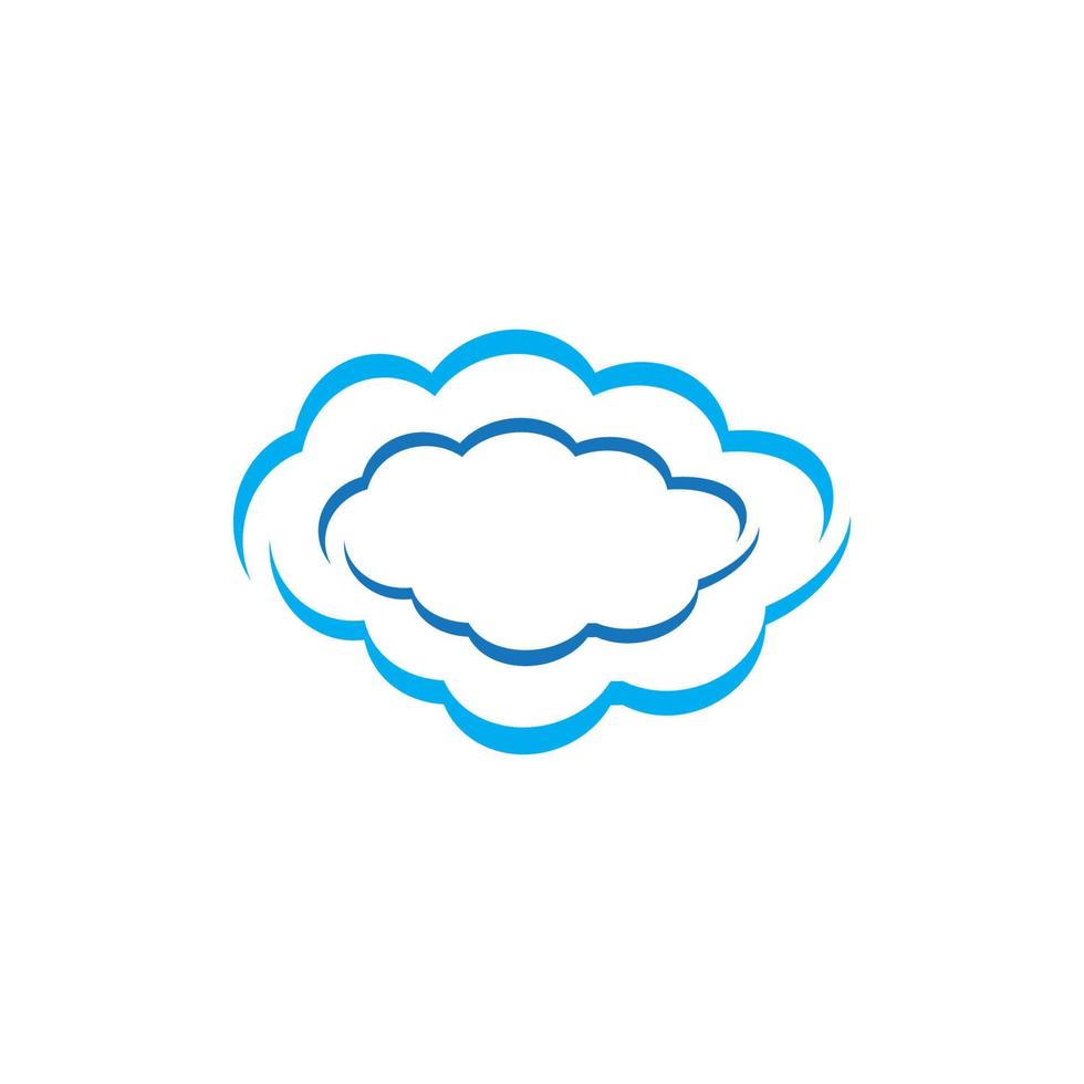 vector de plantilla de nube