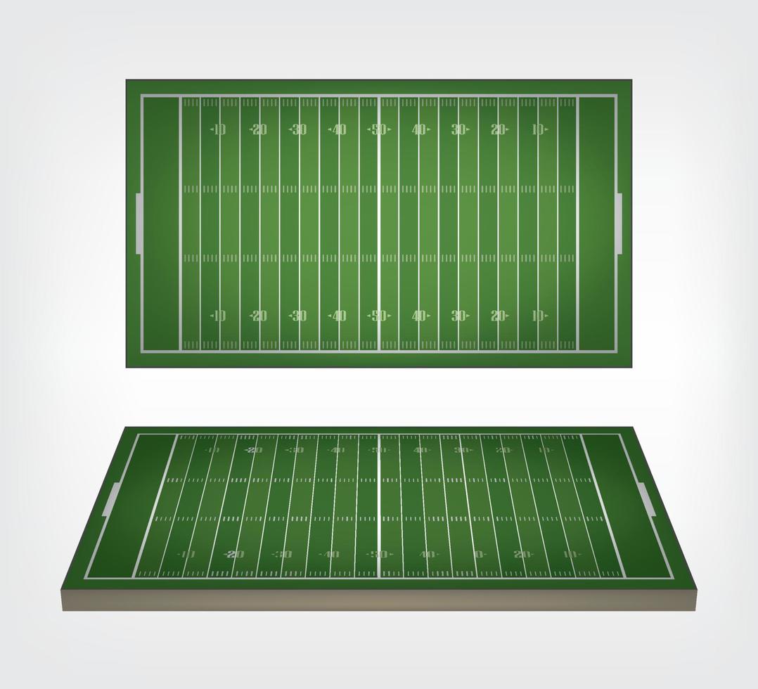 Vector green grass pattern of American football field. Vector.
