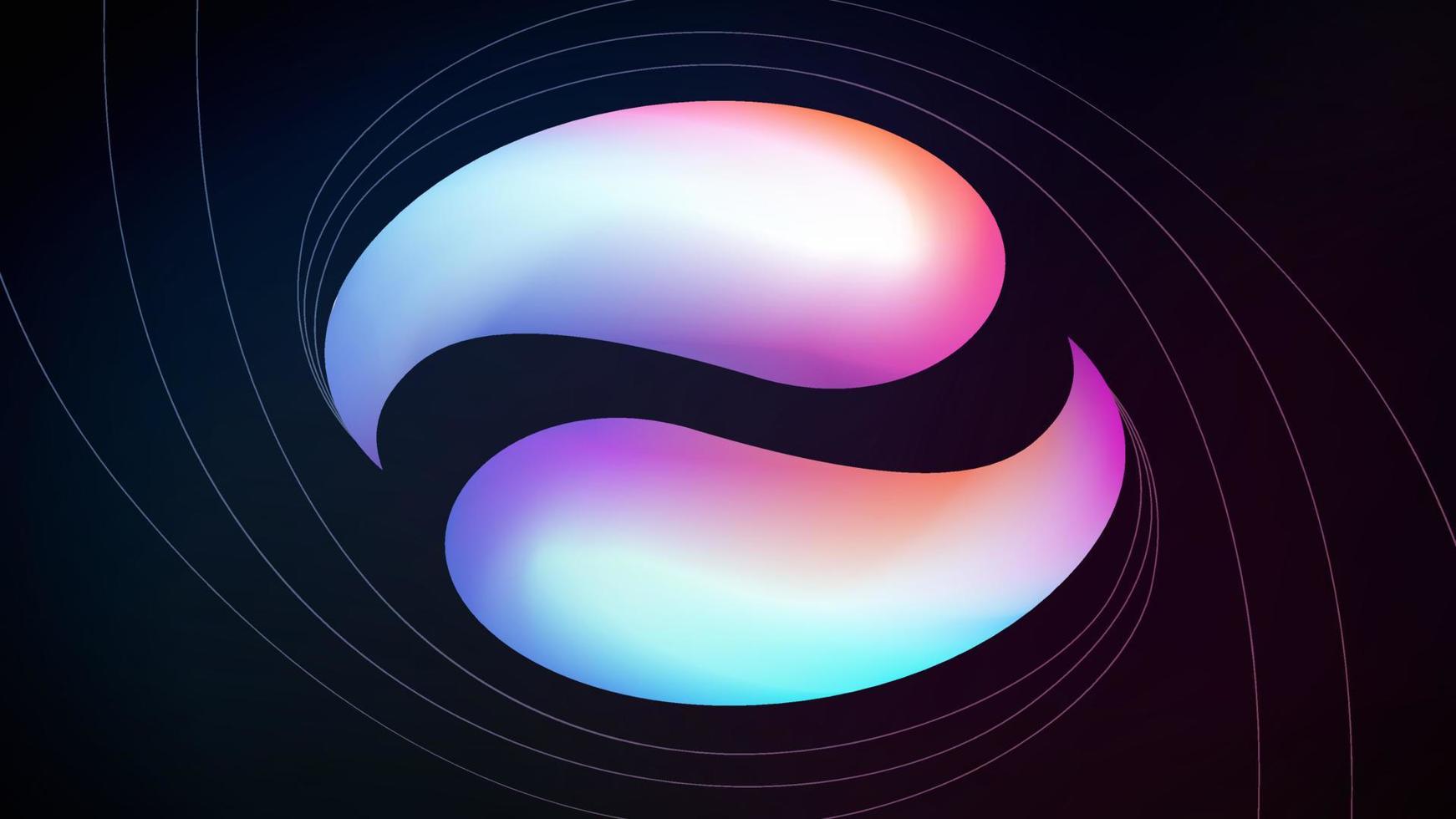 Fluid gradient shapes abstract background vector