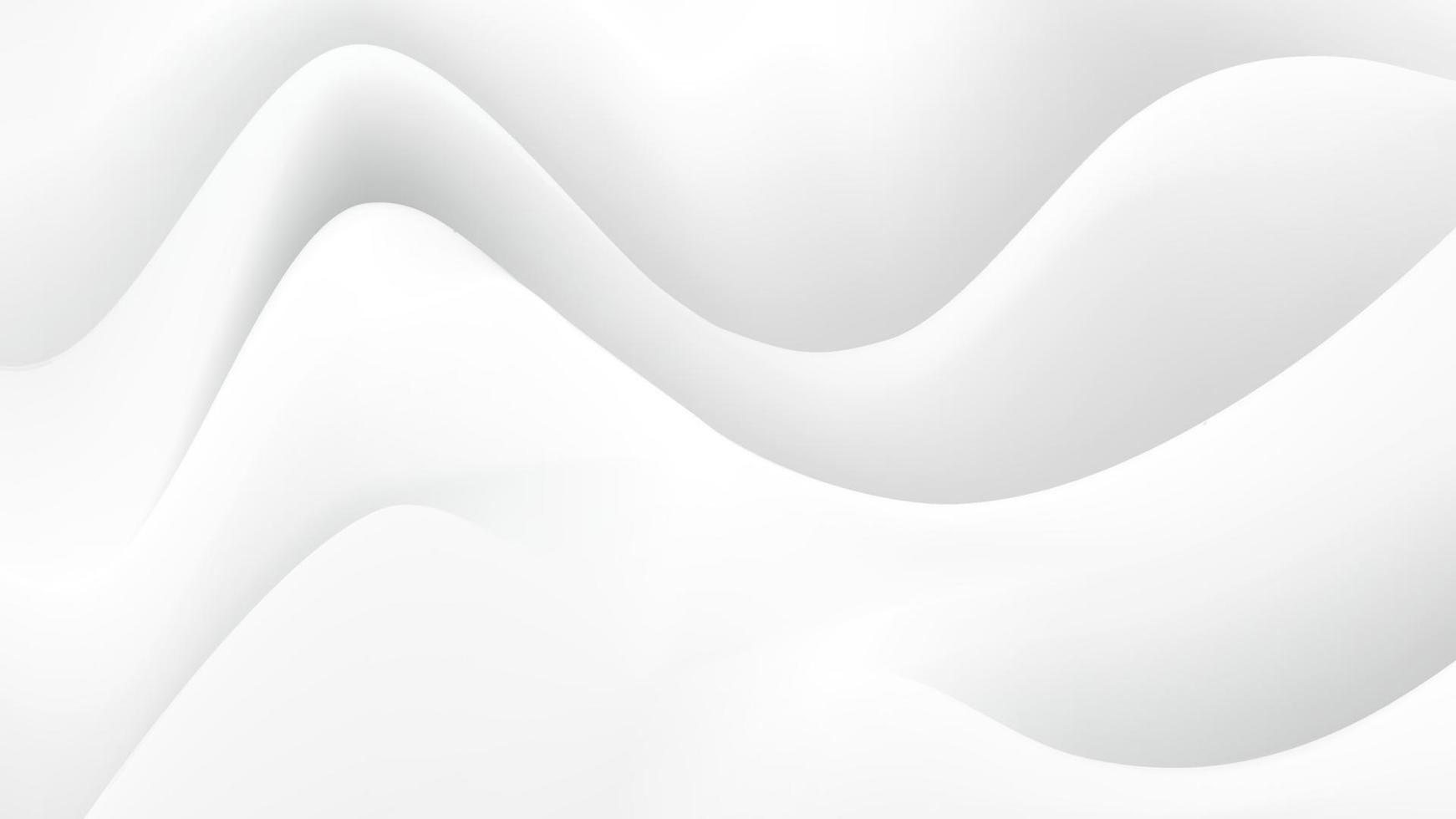 Smooth white wave abstract background vector