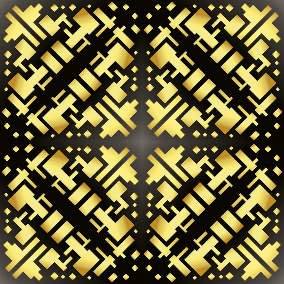 This is a golden texture with complex geometric shapes in the Art Deco style vector