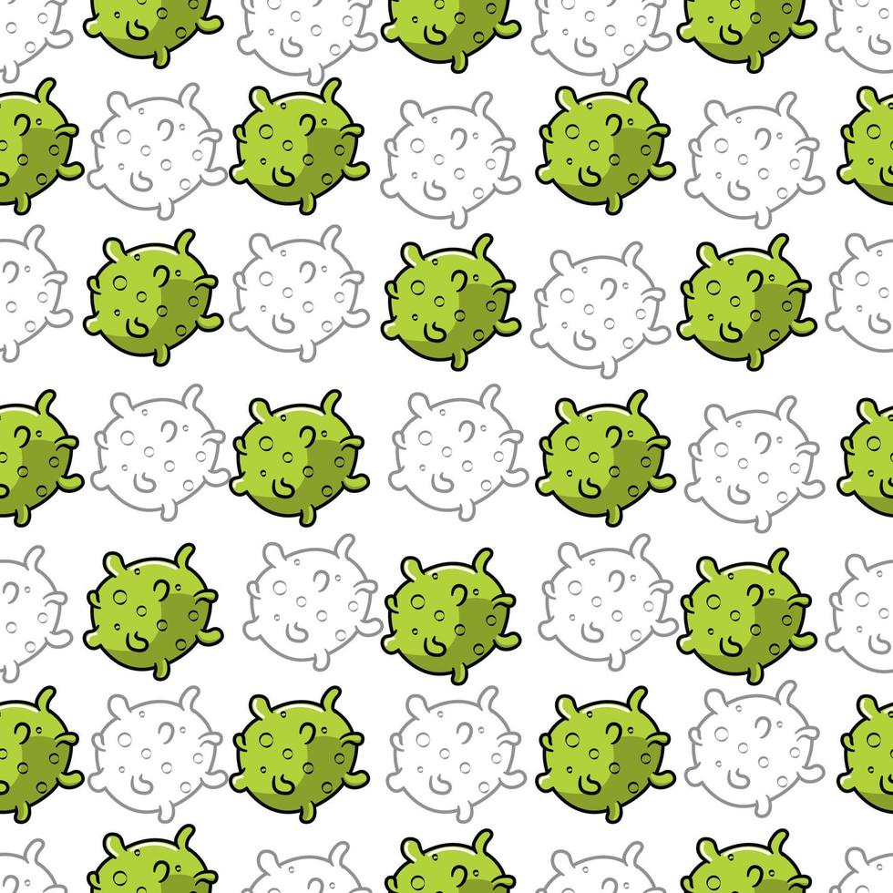 Seamless pattern of corona virus covid 19 vector