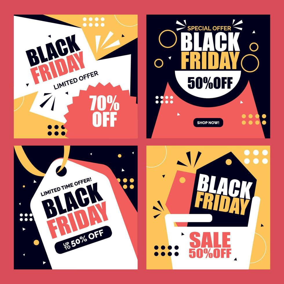 Black Friday Social Media Template vector