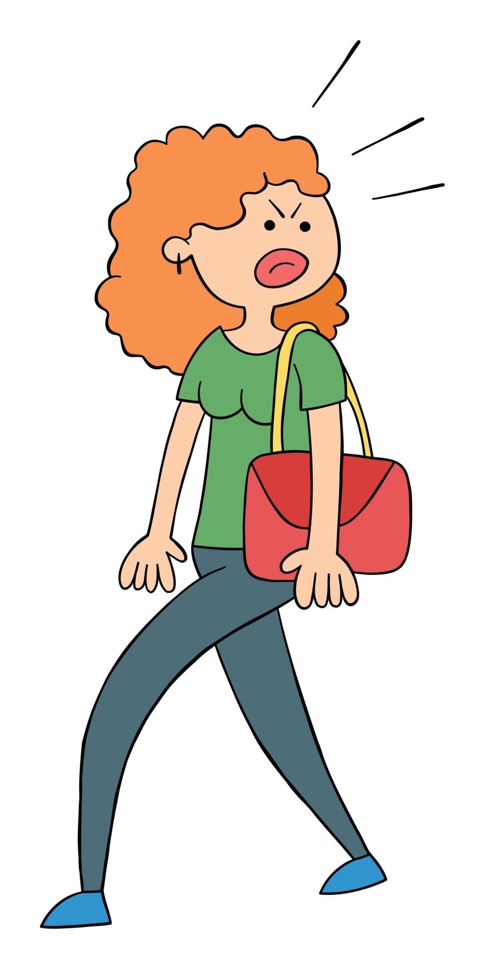 Cartoon woman angry and looking back, vector illustration 3692284 Vector  Art at Vecteezy