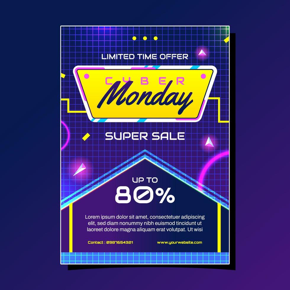 Cyber Monday Poster for Promotion vector