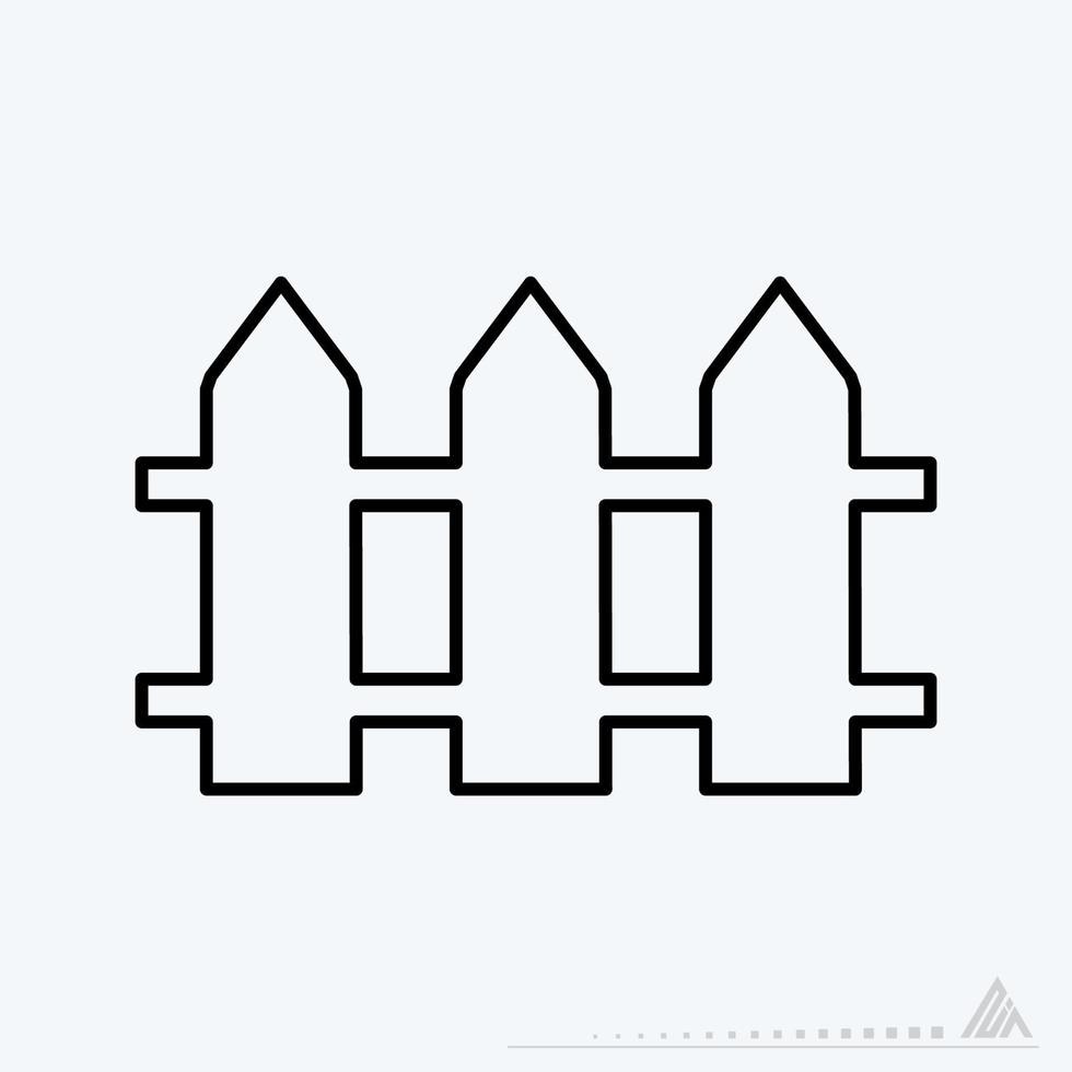Vector Graphic of Fence - Line Style